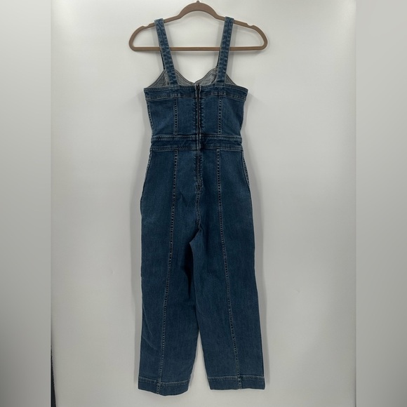 Madewell Denim Seamed Wide Leg Jumpsuit Size 0 NWT - Picture 5 of 5